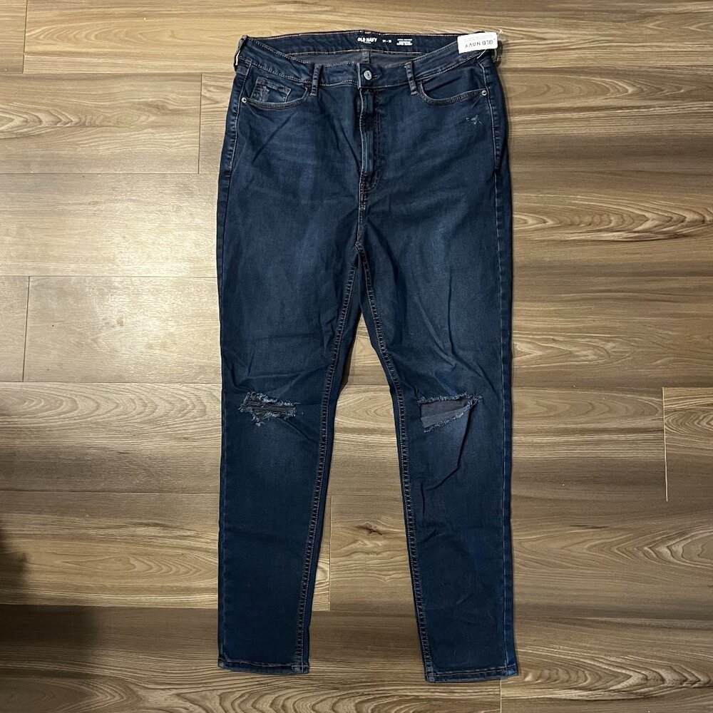 Old Navy High-Waisted Rockstar Super-Skinny Ripped Jeans Women's Sizes 14-18